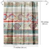 71x74 Green Boho Shower Curtain - 100% Polyester - Water-Resistant Bath Curtain - 2 of 4