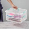 Sterilite Convenient Home 2-Tier Layer Stack Carry Storage Box, Clear - 4 of 4