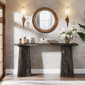 Hommoo 63 inch Narrow Farmhouse Console Table - 1 of 4