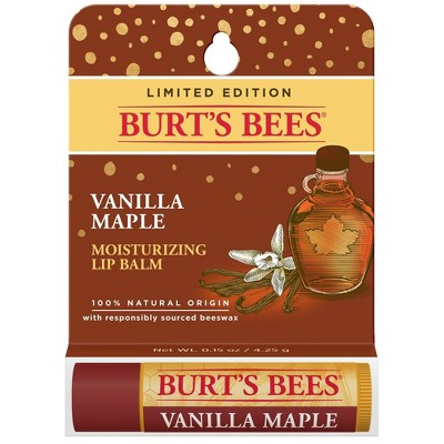Burt's Bees Moisturizing Lip Balm - Vanilla Maple - 0.15oz