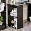 INFURNIC Decorative Bookshelf Modern Desk with 6 Tier Storage Shelves and Writing Table for Home Office, Black, 47.25"*20.5"*47.25" - 3 of 4