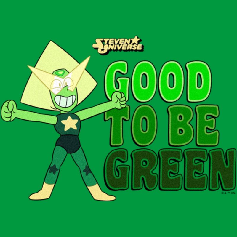 Junior's Women Steven Universe Peridot Good to Be Green T-Shirt, 2 of 5