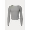 Women's DOMO RIBBED VISCOSE-CREPE SWEATER TOP - geel - 2 of 3