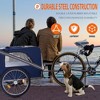 Gulches Pet Strollers: Navy Blue Breathable Mesh Dog Bike Trailer & Folding Pet Carrier Wagon - 3 of 4
