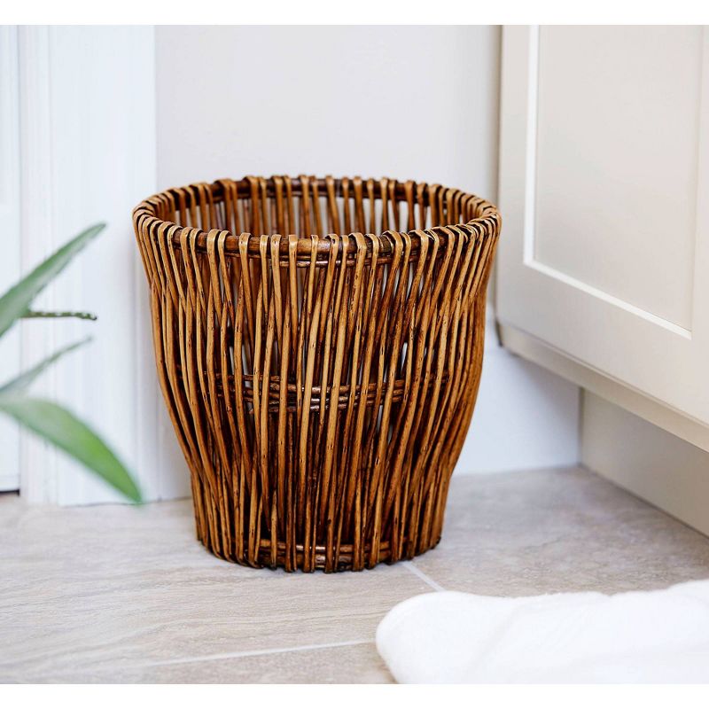 Household Essentials Small Reed Willow Waste Basket, 2 of 3