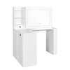 CAVINAS Makeup Organizer Black Vanity Desk Large Storage Dressing Table with Mirror Modern for Bedroom - 3 of 4