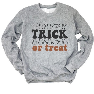 Simply Sage Market Women's Graphic Sweatshirt Trick Or Treat Colorful Stacked
