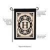 Evergreen Flag Cambridge Chic Letter H Monogram Applique Garden Flag - 12.5" Wide x 18" High - 3 of 4