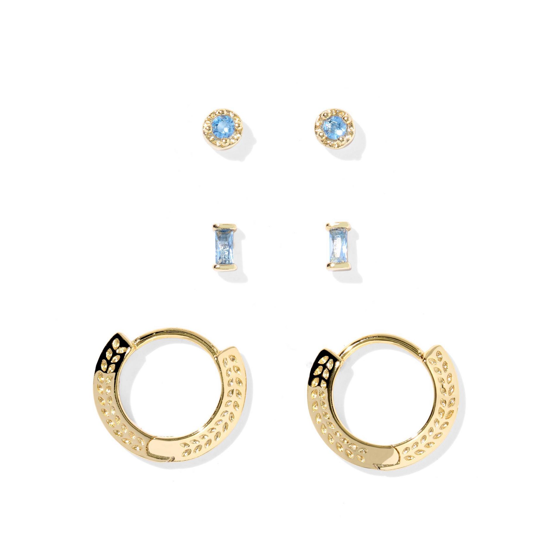 Kendra Scott Mandy Stud Earring Set 3pc - Gold/Cobalt