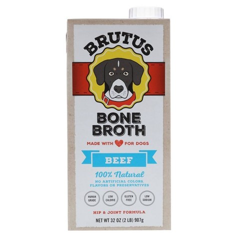 Brutus Bone Broth Hip & Joint Formula Wet Dog Food - Supplement - Beef ...