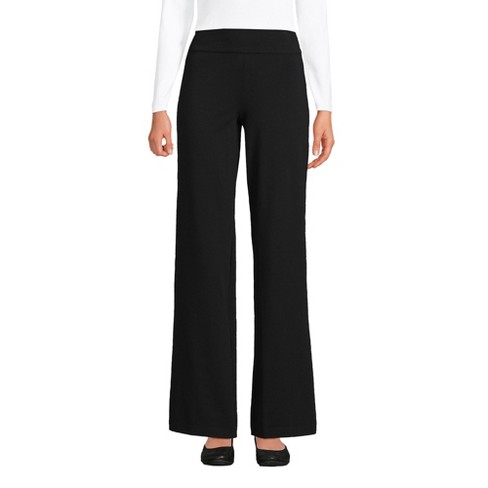 Lands' End Women's Starfish High Rise Wide Leg Pants - Small - Black ...