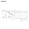 70.9" Modern TV Stand for TVs up to 80", Entertainment Center with 4 Drawers & 1 Cabinet, Wood Media Console with Metal Legs for Living Room - 4 of 4
