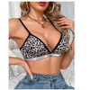 Nmoder  Women's Leopard Print Splice Shiny Ribbon Fashion Lingerie Bra - 4 of 4