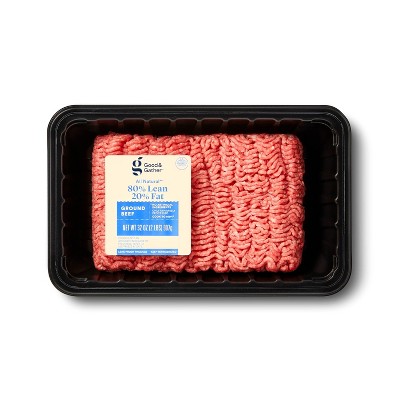 All Natural 80/20 Ground Beef - 2lbs - Good &#38; Gather&#8482;