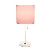 Creekwood Home Oslo 19.5" USB Port Feature Metal Table Desk Lamp in White with Feit LED (Includes LED Light Bulb) Light Pink - 2 of 4