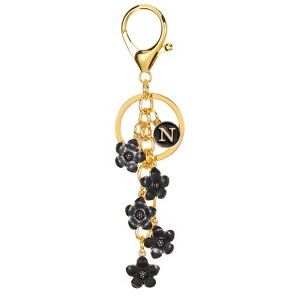 Unique Bargains  Metal Small Beautiful Personalized Flower Keychain for Handbag Purse - 1 of 4