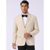 Lars Amadeus Men's Classic Fit Business Two Button Houndstooth Printed Blazer - 2 of 4