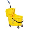 JANSNO 34 Quart Mop Bucket Cart with Side Press Wringer and Metal Handle - 2 of 4