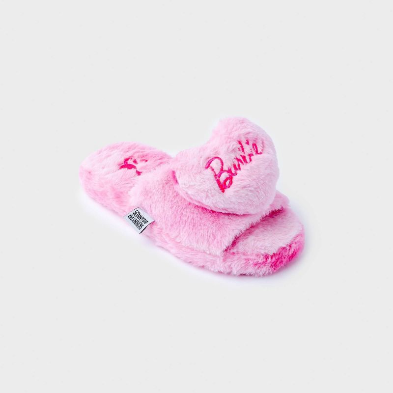 Women's Barbie X Skinnydip Heart Graphic Slippers - Pink, 2 of 7