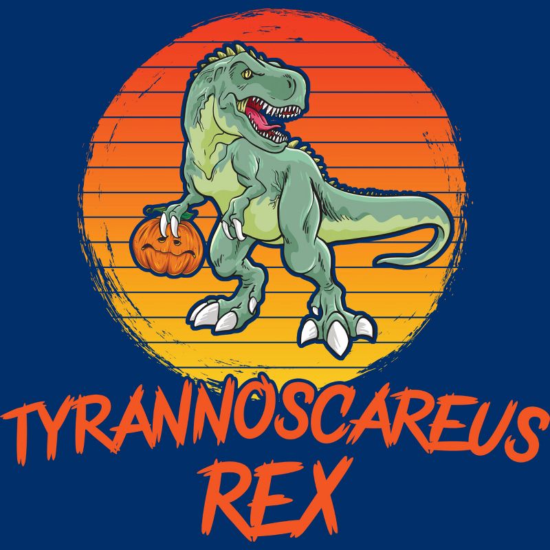 Boy's Design By Humans Tyrannoscareus Rex Funny Dinosaur Halloween Costume By rawresh6 T-Shirt, 2 of 5