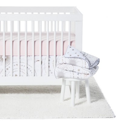 pink and gold crib bedding sets