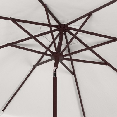 Zimmerman 11-Foot Beige and White Aluminum Market Umbrella