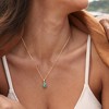 Ross-Simons Turquoise Pendant Necklace in 10kt Yellow Gold - 3 of 4
