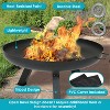 Sunnydaze Rustic Steel Tripod Fire Pit with Protective Cover - 29.25-Inch Round - Black - 4 of 4