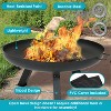 Sunnydaze Rustic Steel Tripod Fire Pit with Protective Cover - 29.25-Inch Round - Black - image 4 of 4