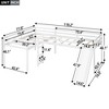 L-Shaped Twin Size Loft Bed with Ladder and Slide, White - 3 of 3