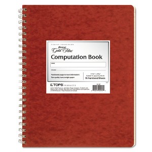 Ampad Computation Book, Quadrille Rule (4 sq/in), Brown Cover, (76) 11.75 x 9.25 Sheets - 1 of 4