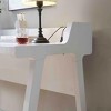 KTMBDW Home office Writing Desk - Home Office Workbench Desk with Wooden Leg Frame, Laptop Computer Work Study Table for Living Room, White - 4 of 4