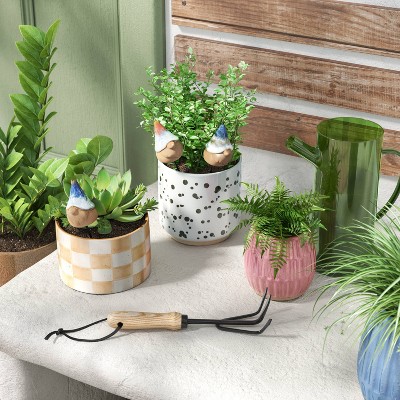 Green Glass Cylindrical Watering Can with Ergonomic Handle
