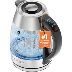 Chefman Lightning 1.8L Custom-Temp Electric Kettle, 1750W with Tea Infuser - Stainless Steel - 1 of 4