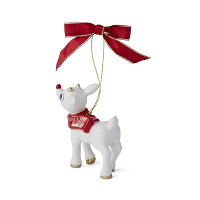White and Red Baby's First Christmas Reindeer Ornament