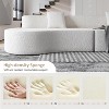 109" Modern Sectional Curved Couch, Upholstered 4-Seater Sofa with 2 Throw Pillows,Luxury Chenille Boucle Couches with High-Density Foam - 3 of 4