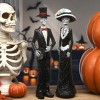 13" Black Outfitted Skeleton Couple - 2 of 4