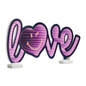 Smiley Love Display Light 11"H Acrylic Plug In Lamp – By Melrose - 1 of 3