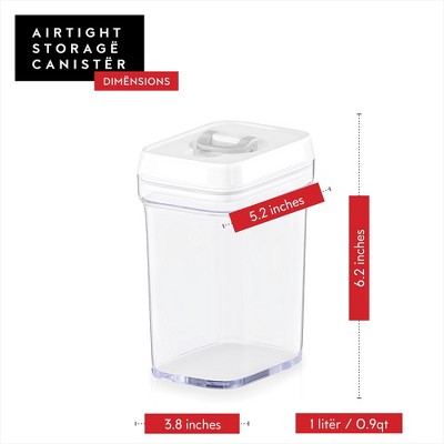 White and Clear BPA-Free Airtight Food Storage Container Set
