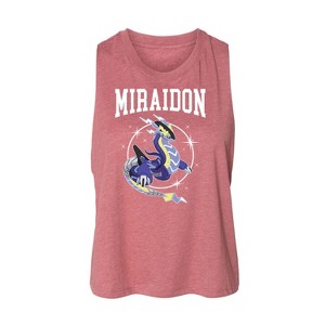 Women's Pokémon Miraidon Collegiate Graphic Racerback Tank - Heather Mauve - Small - 1 of 2