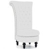 Bosmiller High Back Throne Royal Chair, Armless Accent with Storage, Nailhead Trim, Solid Rubberwood Legs for Living Room Bedroom - 2 of 4