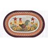 Earth Rugs Morning Rooster Oval Patch Jute Tread 20"x30" Farmhouse Style - 2 of 3