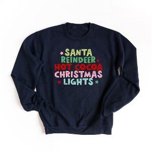 Simply Sage Market Women's Graphic Sweatshirt Santa Reindeer Hot Cocoa - 1 of 2