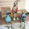 Recycled Metal Frogs – Whimsical Handmade Garden Figures, Set of Three by Kalalou - 3 of 3