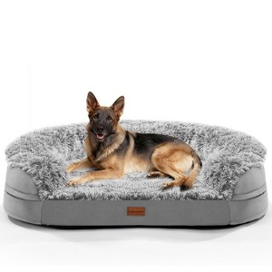 Gimars Orthopedic XL Dog Bed, 28D Egg-Crate Foam Sofa with Half-Round Bolsters, Waterproof Lining, Non-Slip Base, Removable Cover for Puppy & Senior - 1 of 4