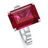 Pompeii3 14x10mm Ruby Jasmine Ring 14k White Gold Lab Created - 3 of 4