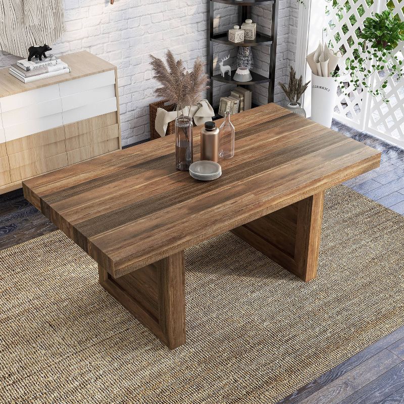 68&#34; Hoverton Rectangle Mango Wood Dining Table Warm Natural Tone - Furniture Of America, 6 of 8