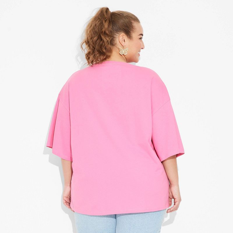 Women's Blink 182 Oversized Short Sleeve Graphic T-Shirt - Pink, 2 of 7