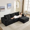 108" Modern Sofa Couch, 3 Seater Upholstered L Shaped Sofa with Pillows, Deep Seat Sofa, No Assembly Required - 2 of 4