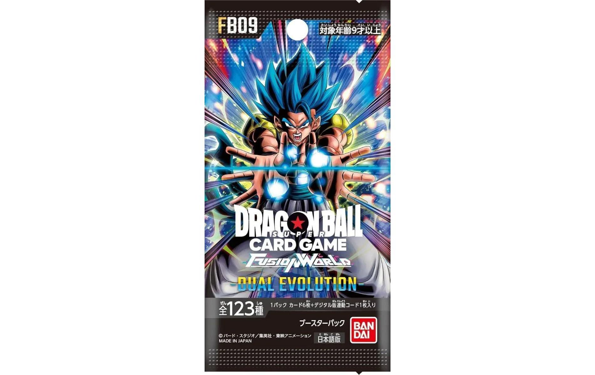 Bandai Dragon Ball Super Card Game Fusion World FB09 Dual Evolution Booster Pack (Japanese) – 6 Cards – Factory Sealed